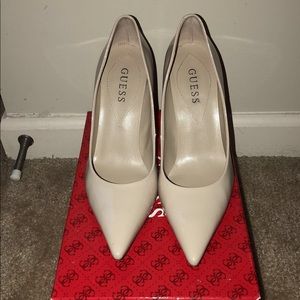 Tan Guess Pointed Toe Heels